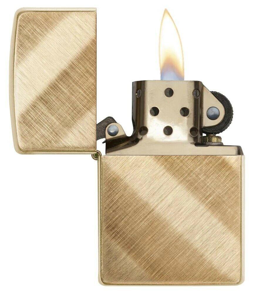 Zippo Lighter Diagonal Weave Brass 11Z29675