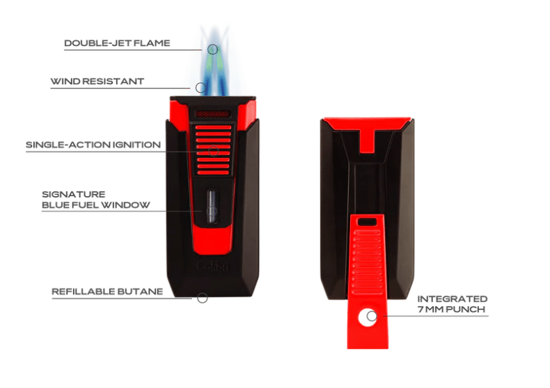 Colibri Slide Black+Red Lighter