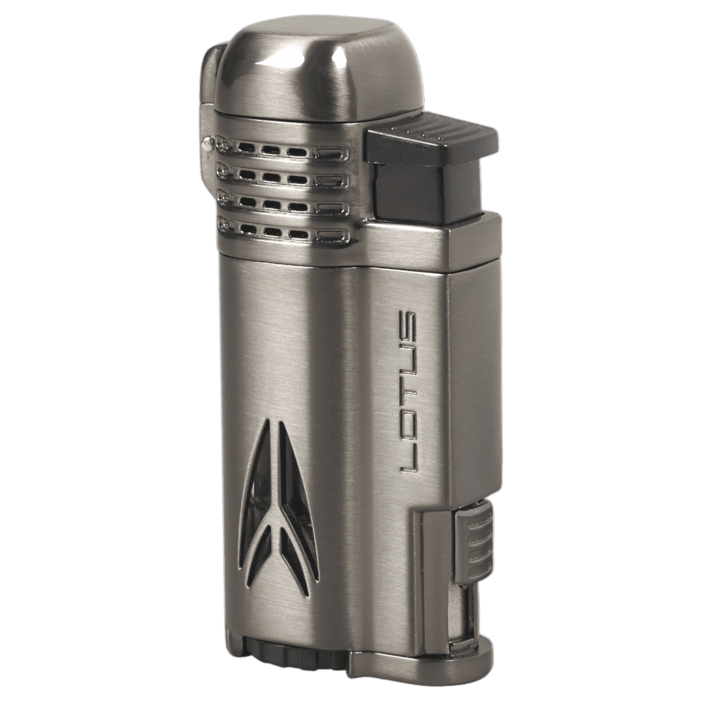Lotus Defiant Dark Gunmetal Torch Lighter