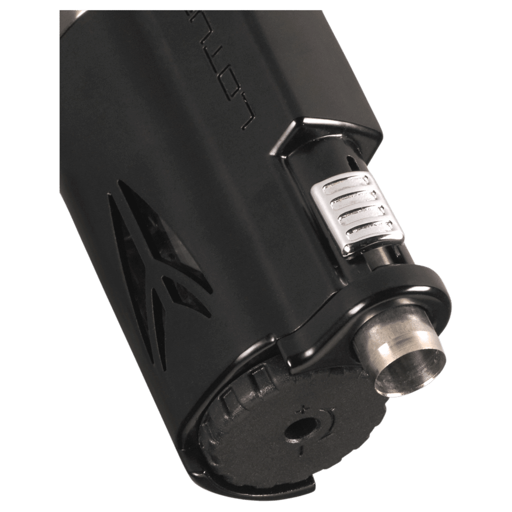 Lotus Defiant Black & Gunmetal Torch Lighter