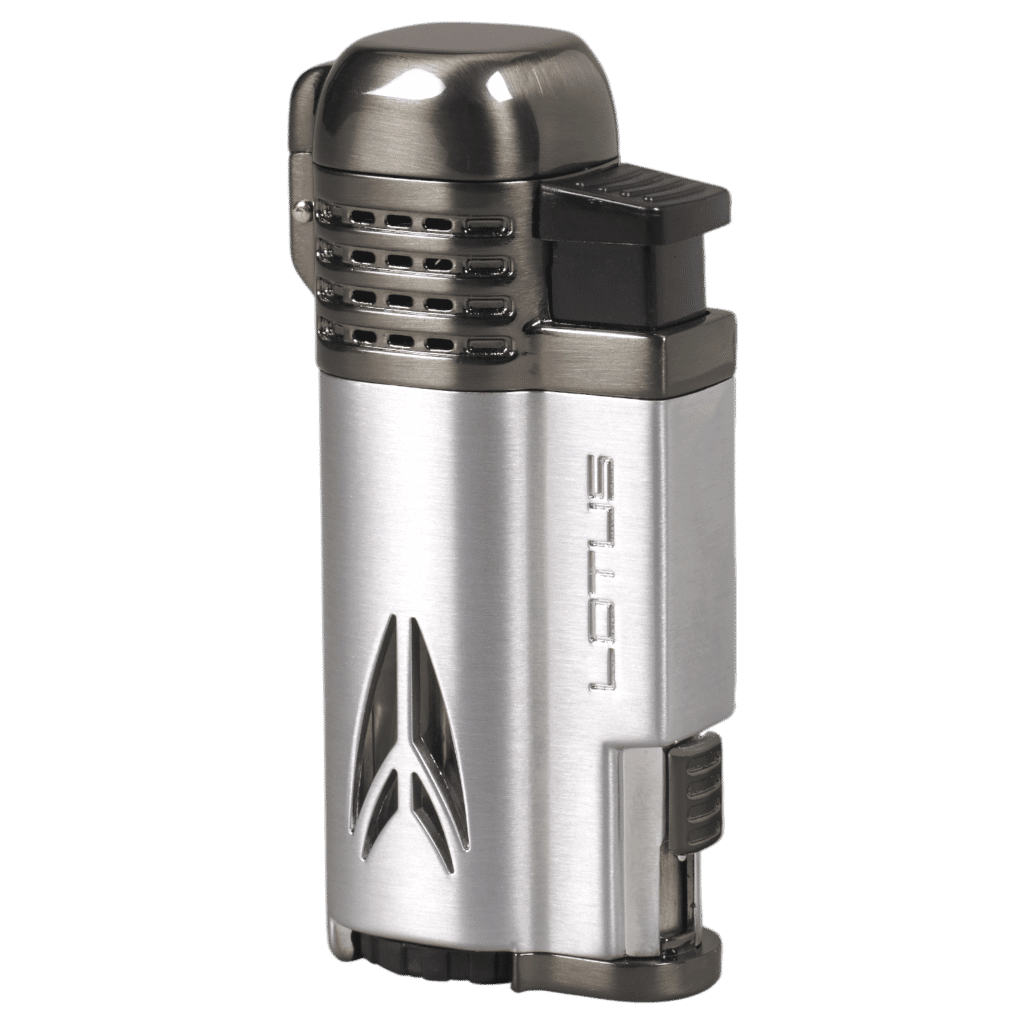 Lotus Defiant Chrome & Gunmetal Torch Lighter