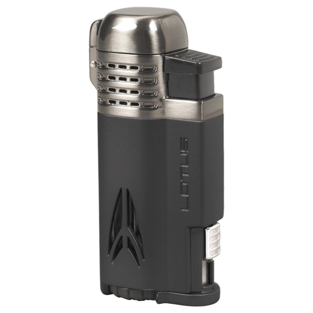 Lotus Defiant Black & Gunmetal Torch Lighter