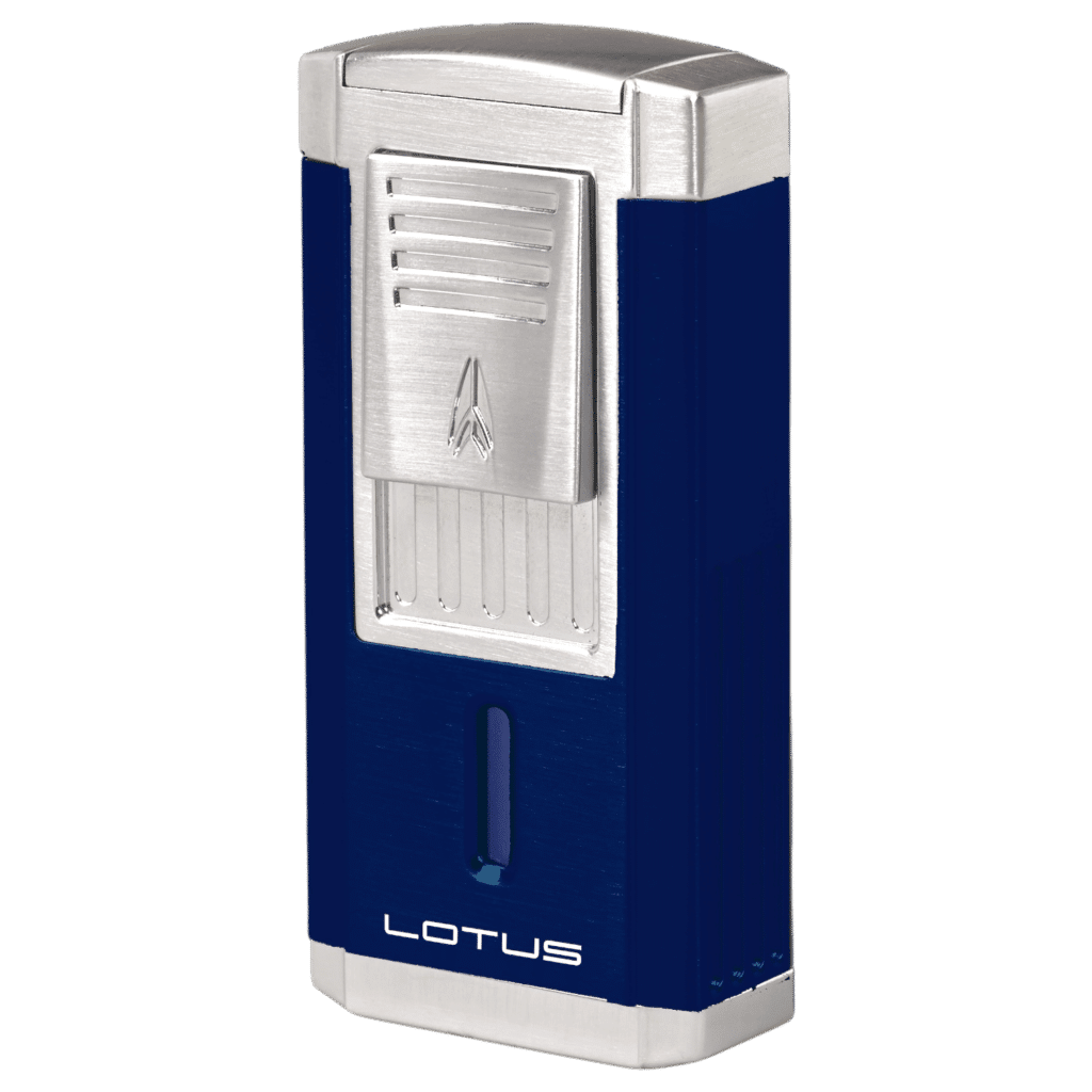 Lotus Duke Blue & Chrome Torch Lighter