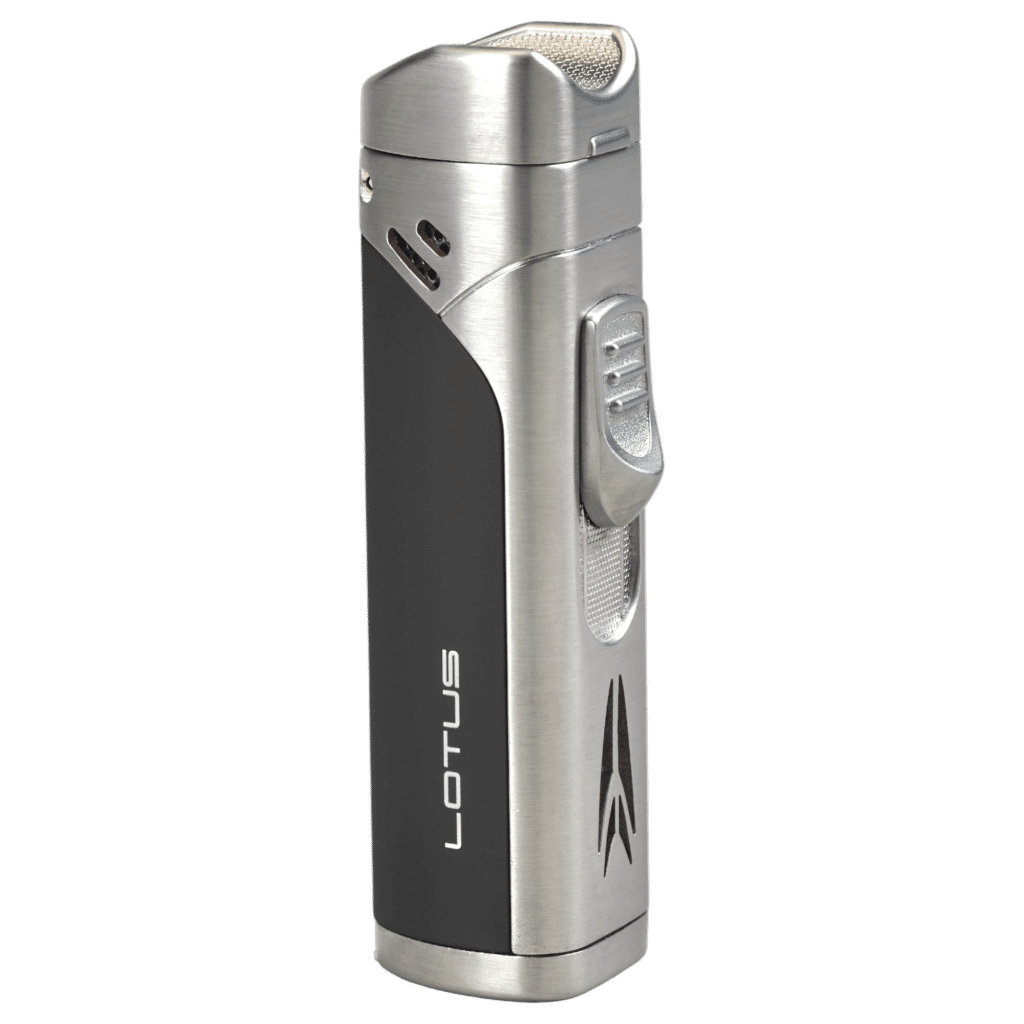 Lotus Monarch Chrome & Black Torch Lighter